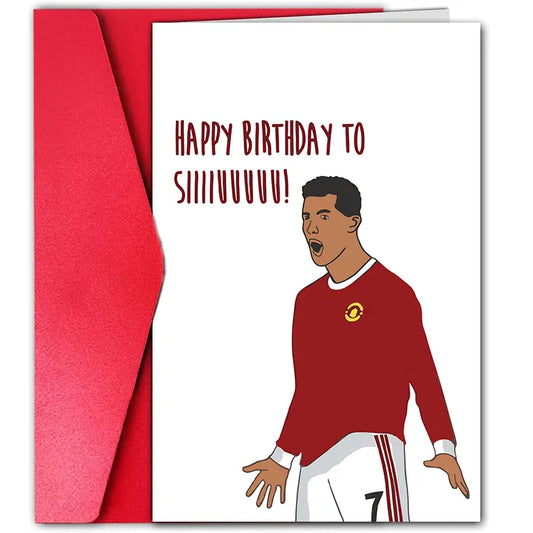 1pc, Customizable Soccer-Themed Birthday Greeting Card, Paper, Personalized Festive Celebration Stationery, 17.78x12.7 cm, Unique Gift for Sports Fans