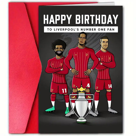 1pc Birthday Card With Envelope(12cm*18cm), Sports Star Fan Theme, Best Birthday Gift For Son, Father, Grandson, Husband