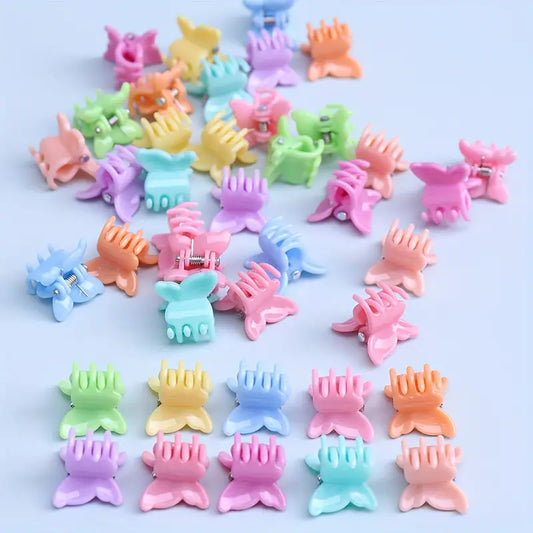 40pcs/set Colorful Butterfly Shaped Hair Clips Small Hair Grab Clips Stylish Hair Accessories For Women And Girls