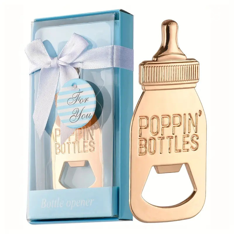 1pc, Bottle Opener Baby Shower Favors, Rose Golden Feeding Bottle Opener Wedding Favors Baby Shower Giveaways Gift To Guest, Party Favors Gift & Party Decorations Supplies, Birthday Party Gifts, Gender Reveal Party Favors Thank You Gifts