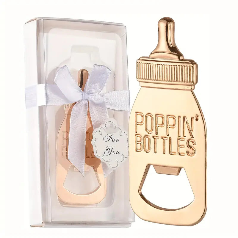 1pc, Bottle Opener Baby Shower Favors, Rose Golden Feeding Bottle Opener Wedding Favors Baby Shower Giveaways Gift To Guest, Party Favors Gift & Party Decorations Supplies, Birthday Party Gifts, Gender Reveal Party Favors Thank You Gifts