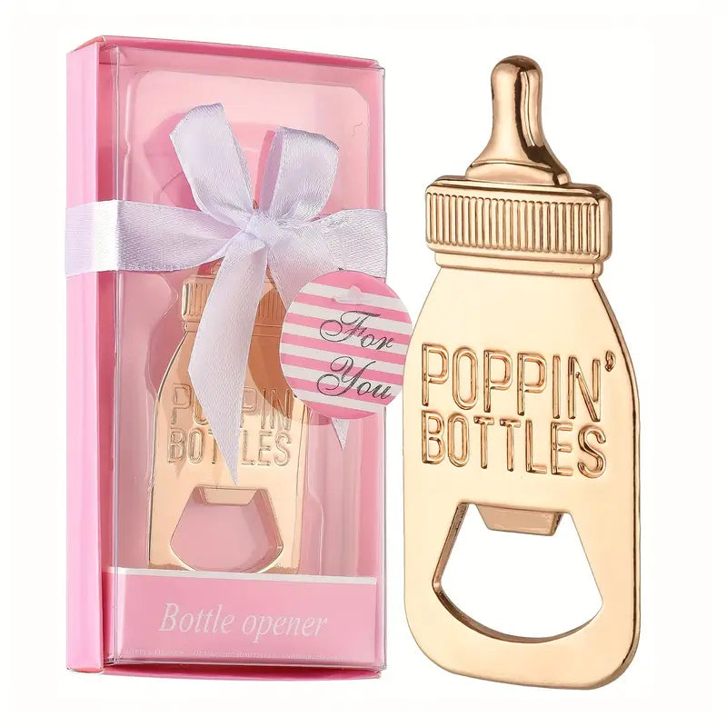 1pc, Bottle Opener Baby Shower Favors, Rose Golden Feeding Bottle Opener Wedding Favors Baby Shower Giveaways Gift To Guest, Party Favors Gift & Party Decorations Supplies, Birthday Party Gifts, Gender Reveal Party Favors Thank You Gifts