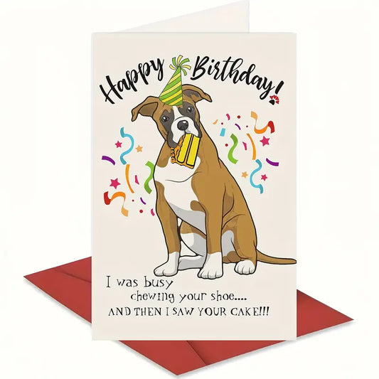 Unique & Funny Boxer Dog Birthday Card - Perfect Gift For Family, Friends, And Colleagues Birthday Card Funny Funny Birthday Card