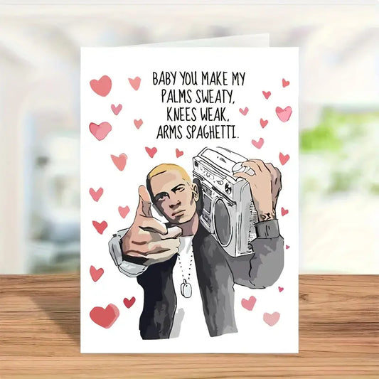 1pc, You Make My Palms Sweaty, Funny Anniversary Card, Funny Anniversary Card For Girlfriend.Wife,Her, Gift Lncluding Envelope, Small Business Supplies, Thank You Cards, Birthday Gift, Cards, Unusual Items, Gift Cards