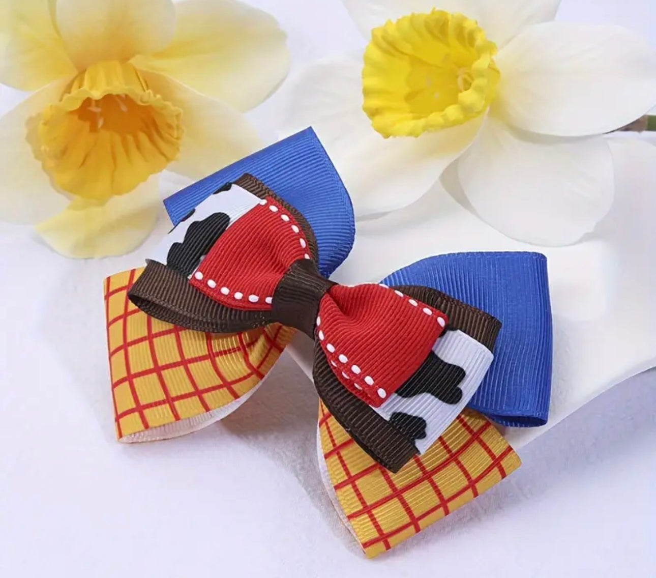 1pc Baby Girls Princess Bow Hair Clip, Cowgirl Bows Hairpins, Cool Hair Accessories For Kids Children's Blond Hair