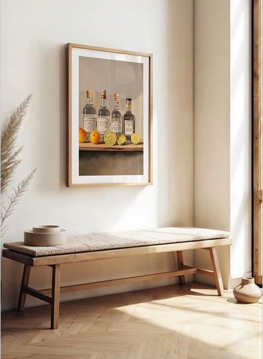 Gin Quartet and Fruit Wall Art | Poster | Prints | Poster Prints