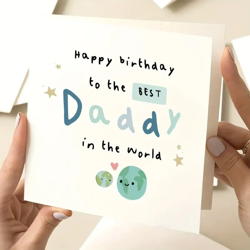 1pc, Daddy Birthday Card, Best Daddy In The World Card, Card For Dad, Daddy, Card For Husband, First Birthday As Daddy Including Envelope, Small Business Supplies, Thank You Cards, Birthday Gift, Cards, Unusual Items, Gift Cards