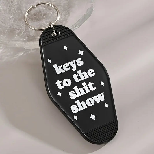 1pc Retro Motel Hotel Keychain Funny Key Tag Key Chain Ring Jewellery Gift For Women Men Friends