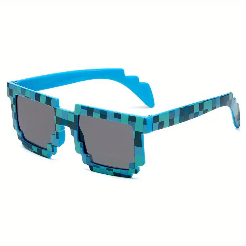 1pc Mosaic Pattern Square Frame For Women Men Y2K Stylish Party Club Glasses Casual Outdoor Eyewear For Beach, Party fashion glasses