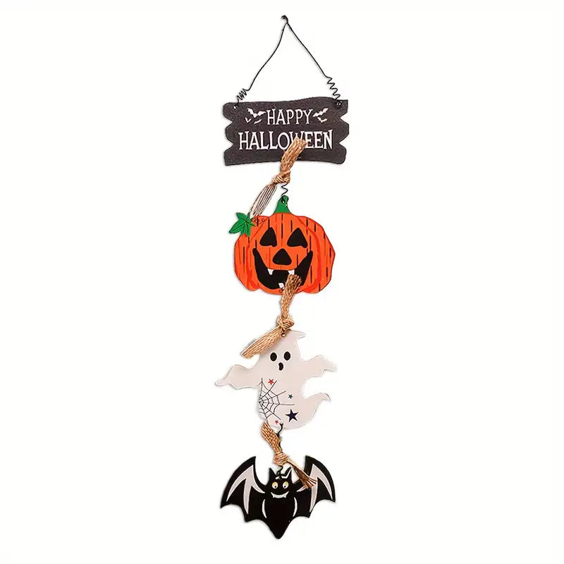 1pc, New Halloween Decorations, New Wooden Door Decorations, Pumpkin Ghost Decorations, Creative Pendants