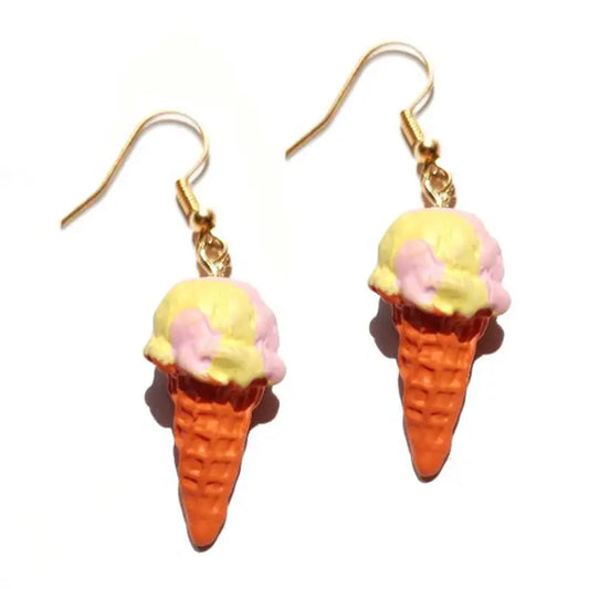 Women's Cute Resin Ice Cream Drop Dangle Earrings