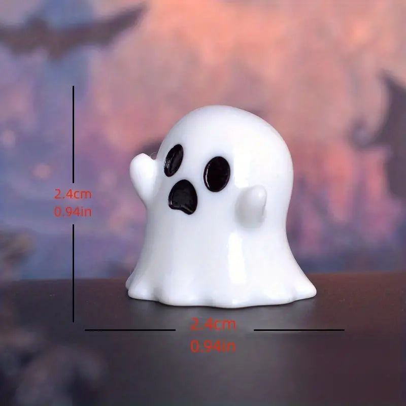 1pc Halloween Prop, Cartoon Wizard Ghost Series Halloween Pumpkin Ghost Trinket Crystal Ball Decoration Accessories, Size About 2.4cm-3.1cm (0.94in-1.22in)